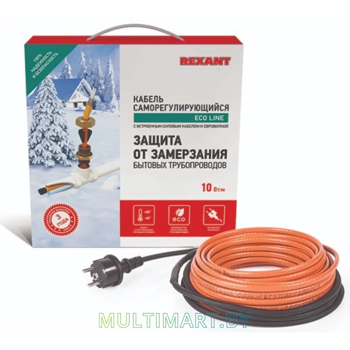 Саморегулирующийся кабель Rexant 10HTM2-CT 4 м 40 Вт